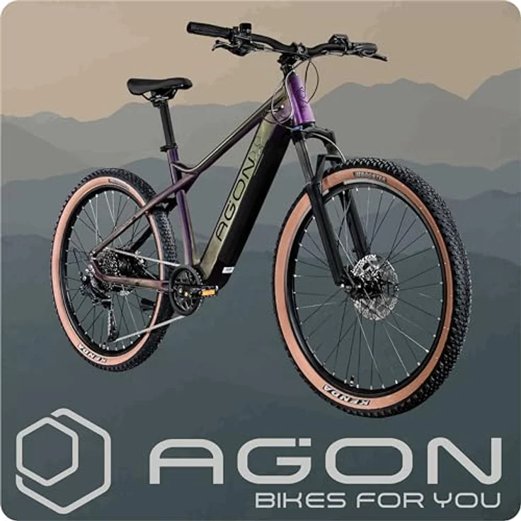 Agon Alpha E Bike Mountainbike Herren oder Damen 27,5 Zoll Pedelec 170 - 190 cm, sunrise black metallic – Bild 12
