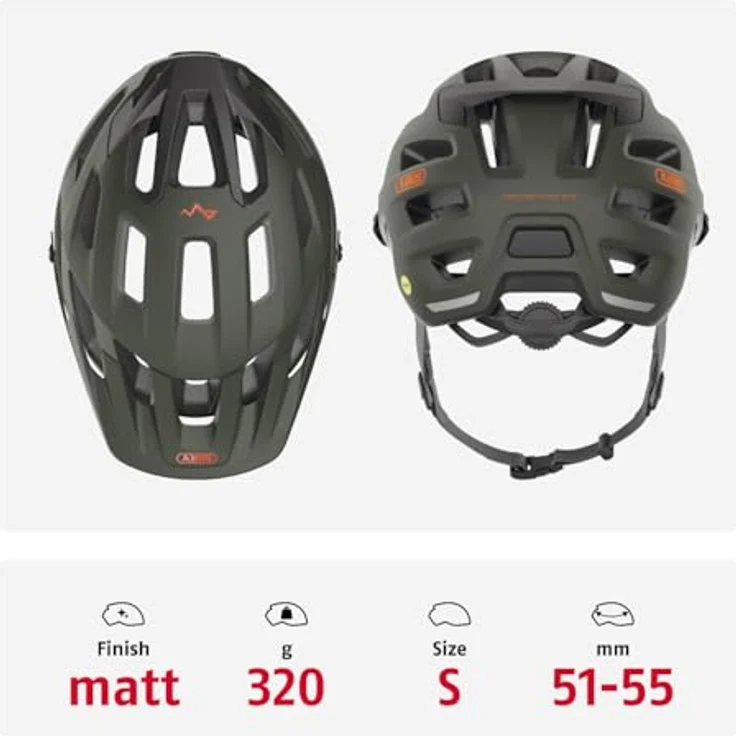 Abus Moventor 2.0 MIPS, Velohelm für Mountainbiker, 51 - 55 cm, leicht und gut belüftet mit Aufprallschutz – Bild 3