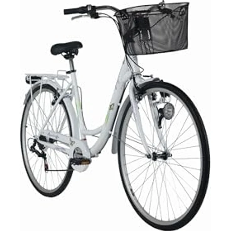 DaCapo Citybike 28'' Papilio, 6-Gang-Schaltung, weiß mit Schmetterlingsmotiven, RH 48 cm – Bild 2