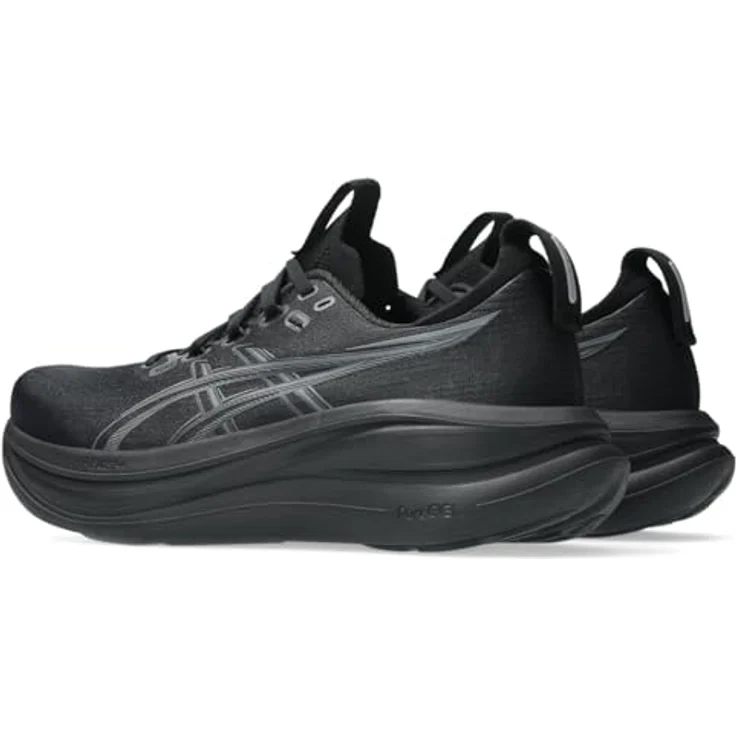 Asics GEL-Nimbus 28, Laufschuhe für Herren mit verbesserter Dämpfung in Schwarz/Grau, Größe 44,5 EU – Bild 2