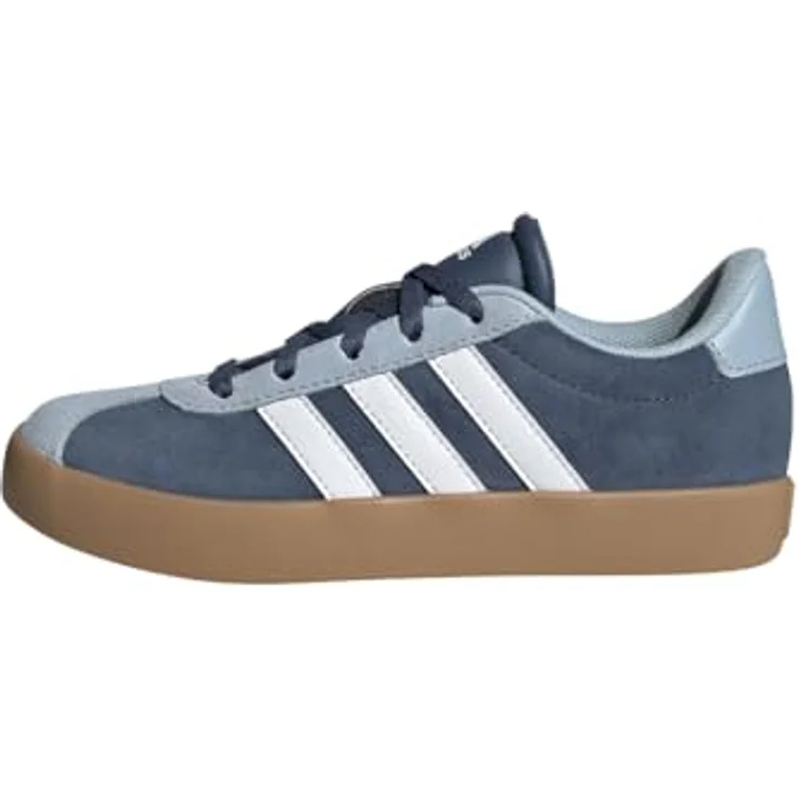Adidas VL Court 3.0 Sneakers Kinder, Wildleder-Obermaterial, vulkanisierte Außensohle, bequeme Dämpfung, reguläre Passform – Bild 1