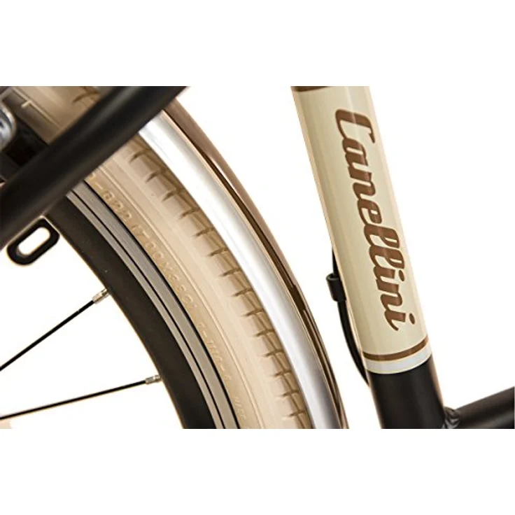 Via Veneto by Canellini Citybike CTB Donna Vintage Retro Aluminium (Schwarz, 46), 6-Gang Shimano TX50, 28 Zoll – Bild 4