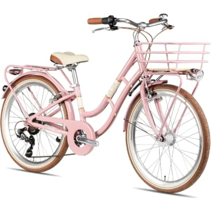 Maxim La Vita 7 24, Kinderfahrrad mit 7 Gang Shimano Tourney, Kettenschaltung, Straßenausstattung, violett/rosa – Bild 2