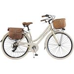 Via Veneto by Canellini Fahrrad Citybike CTB Damen Vintage Retro Via Veneto Aluminium (Creme, 50) - 28" Rad, Shimano TX50 6-Gang Schaltung, leichtes Rahmen aus Aluminium