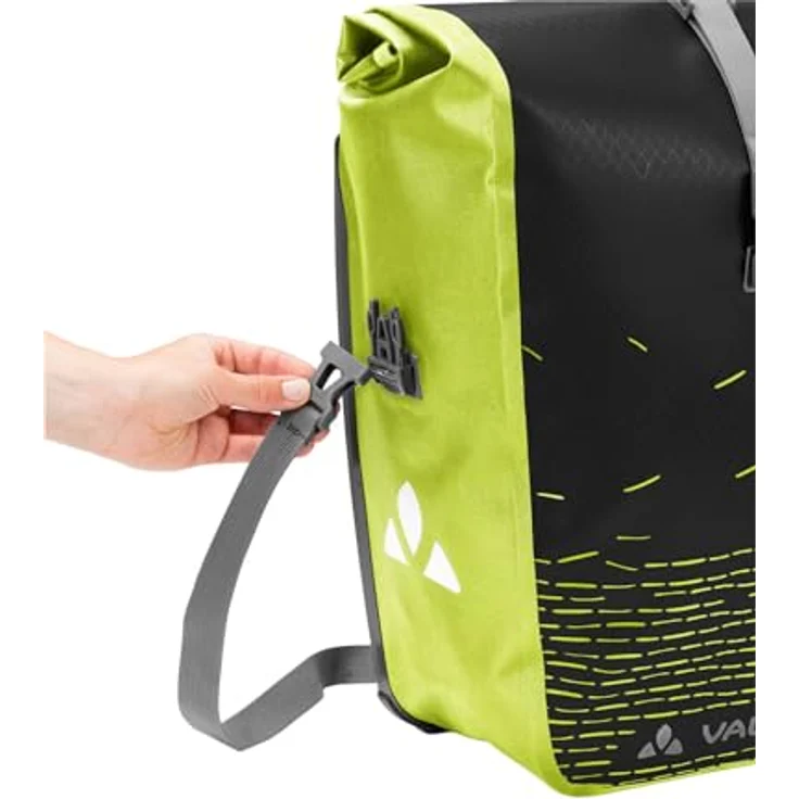 Vaude Aqua Back Print Single, 24 l Gepäckträgertasche mit wasserdichtem Wickelverschluss und QMR 2.0 Befestigungssystem, PVC-frei – Bild 6
