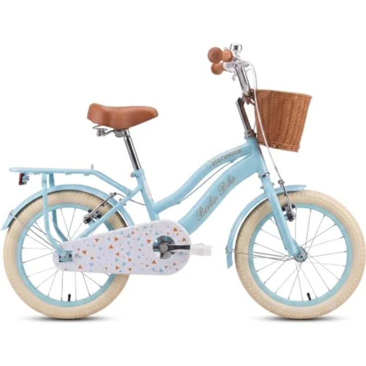 BERLIN BIKE Kinderfahrrad Harmony 16 Zoll, mit Stützrädern und Frontkorb, 1 Gang, für Jungen und Mädchen, fördert spielerisch Balance und Motorik – Bild 1