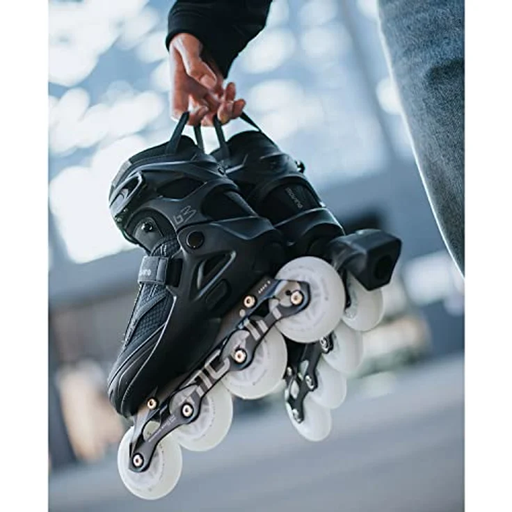 Movino Cruzer B3, Inlineskates mit leuchtenden LED-Rollen, ABEC-9 Kugellagern und Aluminium-Schiene, 4-stufig verstellbar – Bild 4