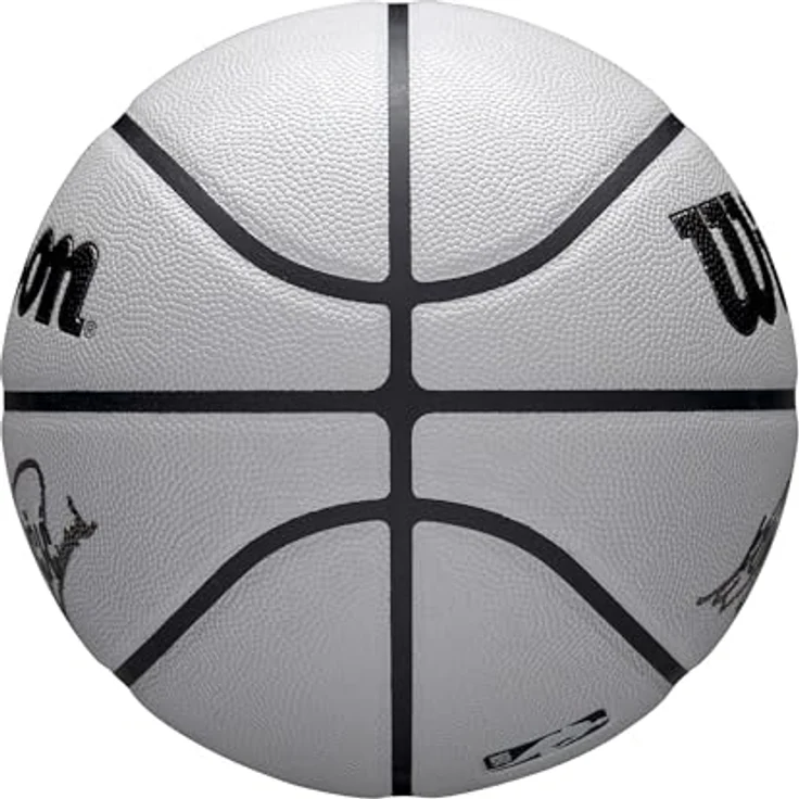 Wilson NBA Player Icon UV Basketball, Dončić Design, Mit UV-Schutz, Pure Feel Textur und True Grip Beschichtung, Farbe: Grau, Größe: 7 – Bild 4