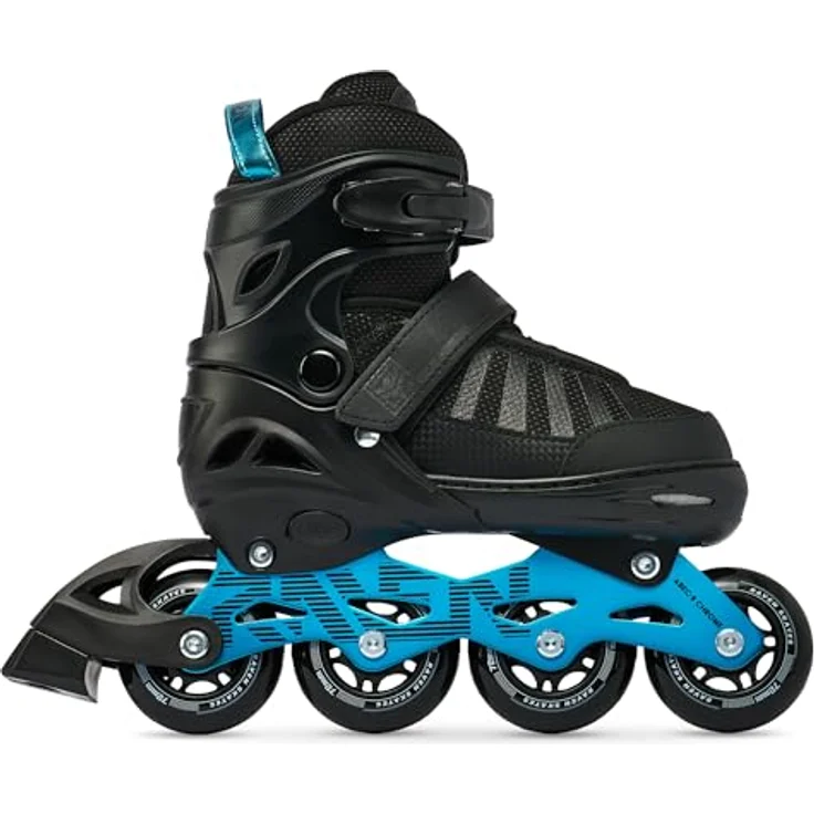 RAVEN Oxen Inline Skates, verstellbare Inliner für Kinder und Erwachsene, 2in1 System, mint anodized, Größe 34-37 (21cm-23,5cm) – Bild 1