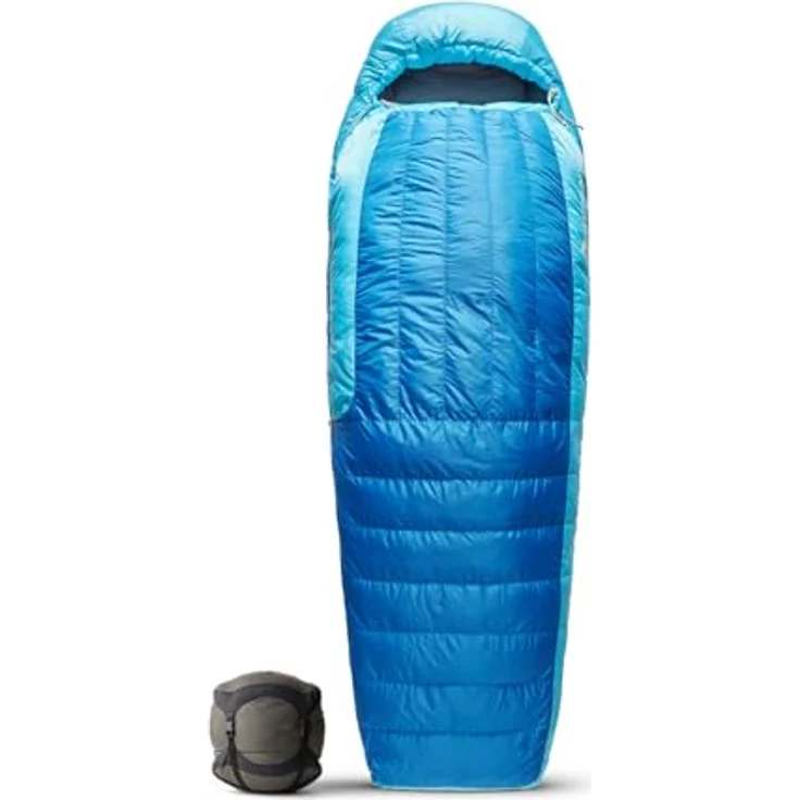 Sea to Summit Trek Daunenschlafsack Regular (-9°C), Mumienschlafsack mit Ultra-Dry Down 650+ Loft, 2 Jahreszeiten, Zip Coupling, blau, 1436g – Bild 1