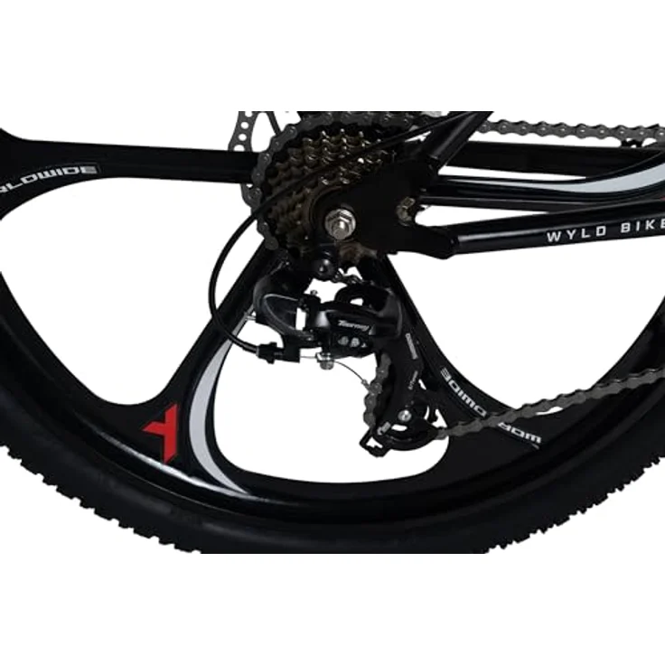 WYLD Fully Mountainbike 26'' Bliss, schwarz-gelb, 21 Gänge, RH 47 cm, Magnesium-Laufräder – Bild 4