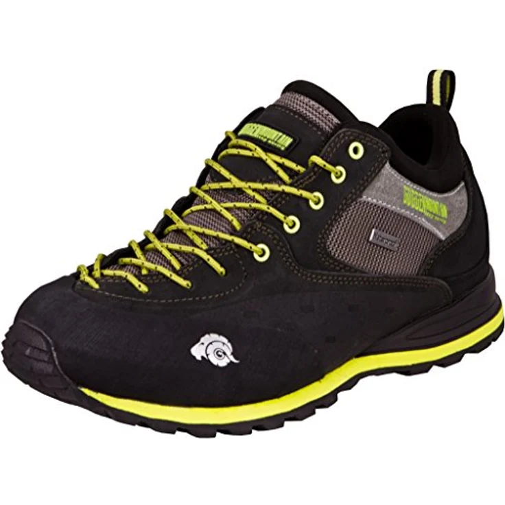 GUGGEN Mountain PT 022, Herren Wanderschuhe aus Leder, wasserfest mit Gummisohle und maximalem Komfort, gelb abgesetzt – Bild 1