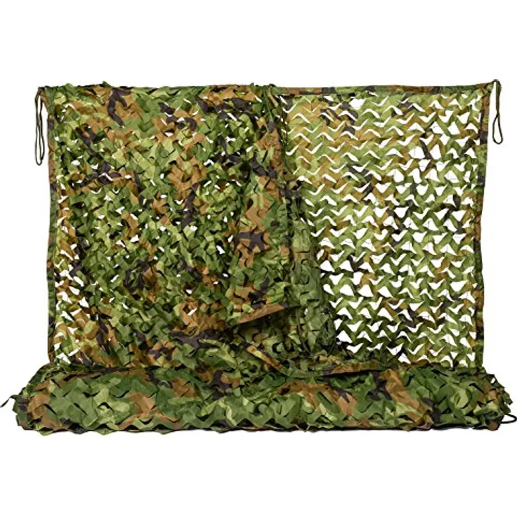 NINAT Tarnnetz Camouflage Netz 2Mx8M, Oliv-grün, hochwertiges 150D-Polyester-Gewebe für effektive Tarnung im Outdoor-Bereich