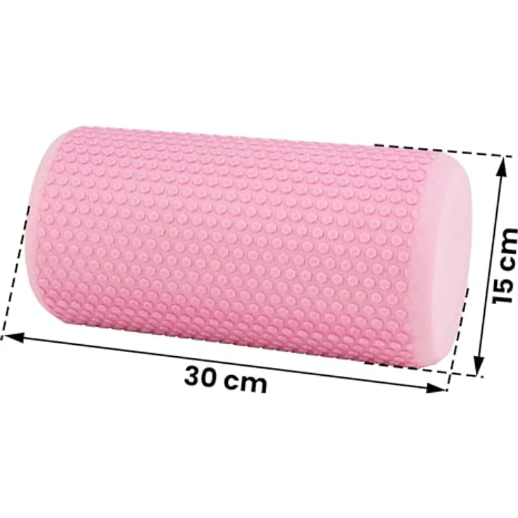 Neo-Sport Faszienrolle Rückenrolle 30 x 15 cm, EVA Schaum, wasserdicht, pflegeleicht, verformungsbeständig, rosa – Bild 2