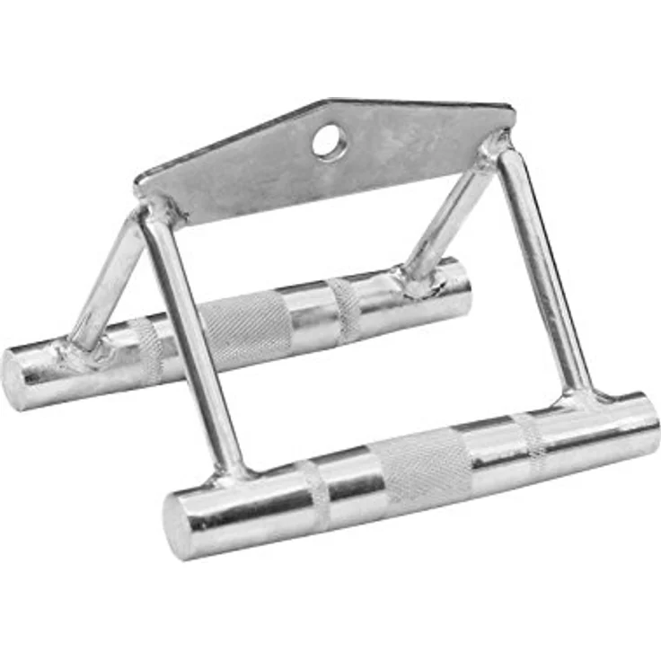 Sporttrend 24® Parallegriff breit in Silber | Rudergriff Hufgriff Rückengriff Trapezgriff Dreiecksgriff Seilzuggriff Kabelzuggriff Griffe für Seilzüge Kabelzüge – Bild 3