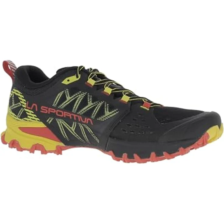 LaSportiva Bushido III GTX BLACK/YELLOW, Laufschuhe mit GORE-TEX Invisible Fit, stabil und griffig, Größe 43,5 – Bild 4