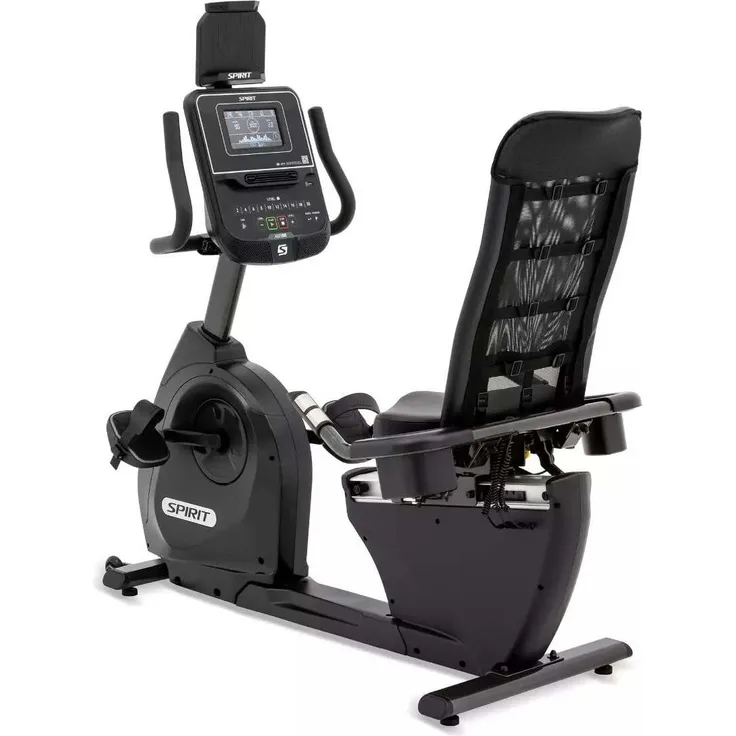 Spirit Fitness Liegeergometer XBR55, ergonomisches Design mit 20 Widerstandsstufen, Bluetooth-Anbindung, schwarz