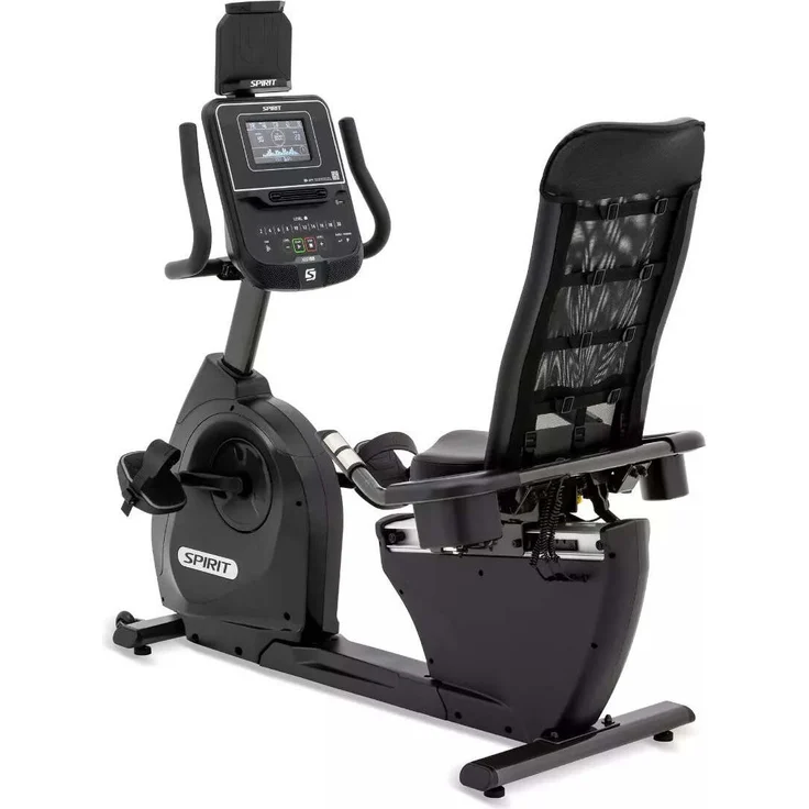 Spirit Fitness Liegeergometer XBR55, ergonomisches Design mit 20 Widerstandsstufen, Bluetooth-Anbindung, schwarz