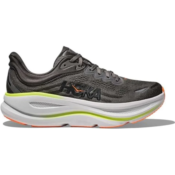 Hoka Bondi 9, Laufschuhe mit flexibler Dämpfung und atmungsaktivem Obermaterial, Asphalt Grey/GR, Größe 43 1/3 – Bild 1