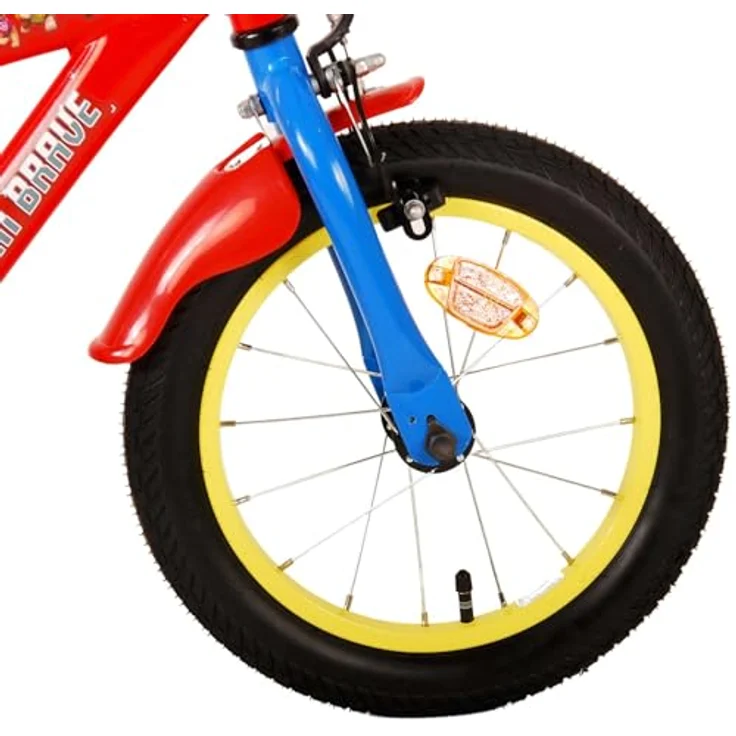 PAW PATROL Kinderfahrrad Jungen - Rot / Blau - 85% zusammengebaut, bis 60 kg, Rücktrittbremse, Lenkerhöhe einstellbar, Luftbereifung – Bild 5