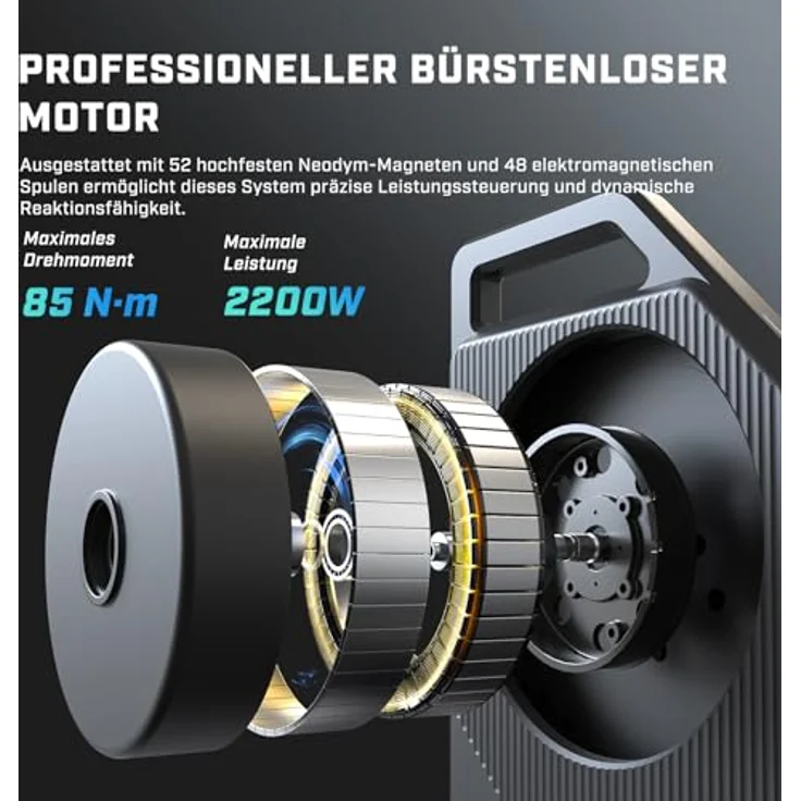 CYCPLUS T2H Fahrradtrainer, 2200W bürstenloser Motor, 20 % Steigungssimulation, Dual-Modus BLE/ANT+, leise Dreifach-Schalldämmung mit Doppellüftern – Bild 2