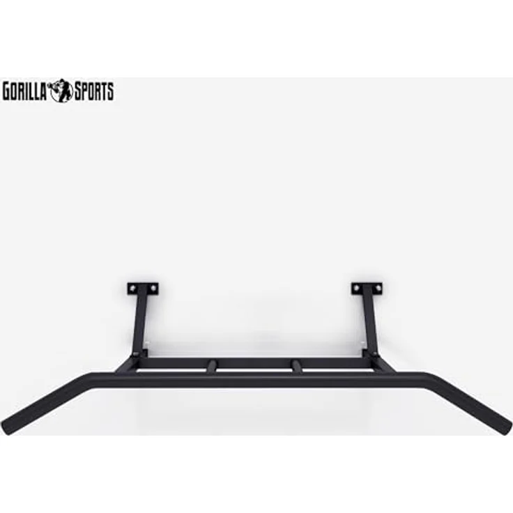 GORILLA SPORTS® Profi Klimmzugstange - Wandmontage, Multigriff, 122 x 51 x 34 cm, Stabil, inkl. Montagematerial, Stahl, Schwarz - Pull Up Bar, Turnstange, Reckstange, für Zuhause – Bild 4