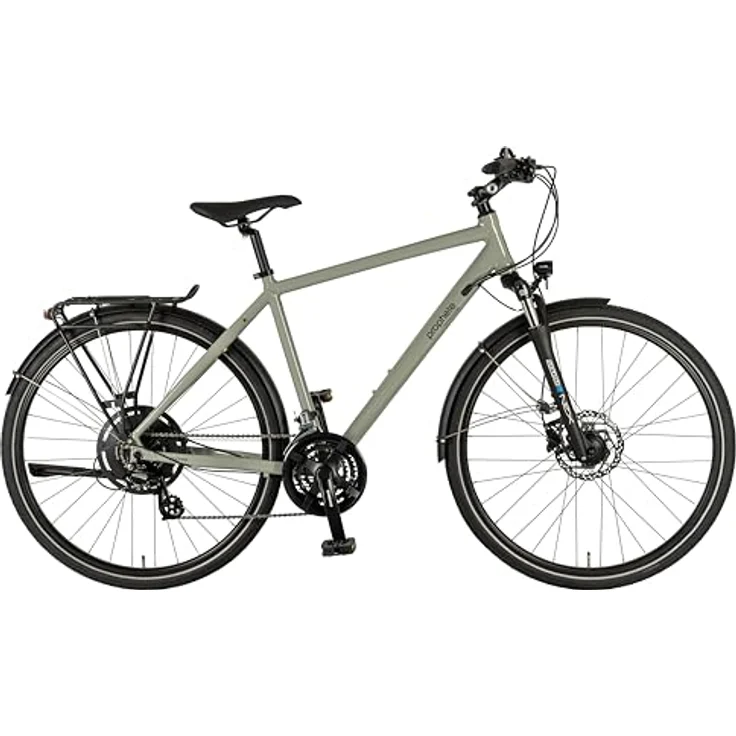 PROPHETE ENTDECKER 500 Trekking Herrenrad 28", Grey Heron Glanz – Shimano Altus 24-Gang, hydraulische Scheibenbremsen, Suntour NEX Federgabel, Aluminium Rahmen 52 cm – Bild 1