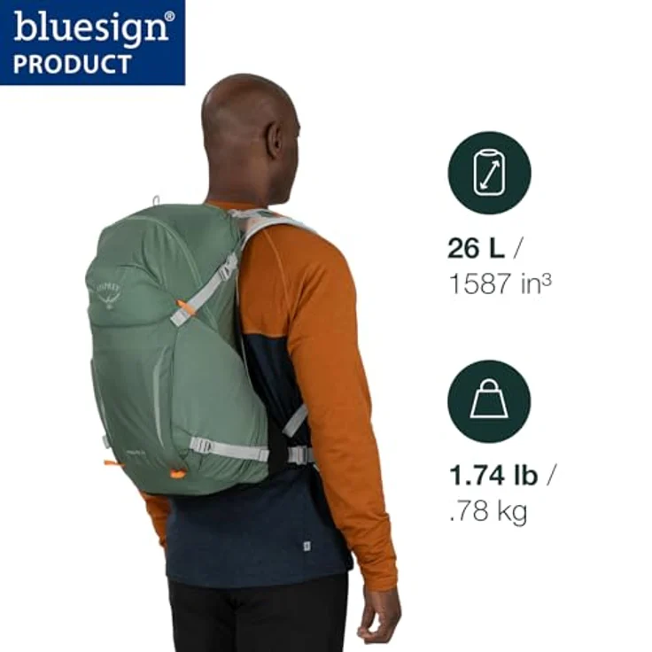 Osprey Hikelite 26 Atlas Blue O/S, Wanderrucksack mit hochwertigen Materialien und extra Komfort – Bild 2