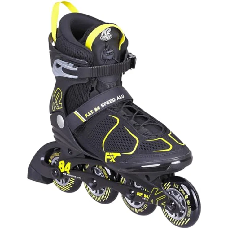 K2 FIT 84 SPEED ALU 1 Design 40.5, Fitness Rollschuhe mit ILQ5-Kugellager, Aluminium Schiene, 84 mm Rollendurchmesser, 80A Härte – Bild 2