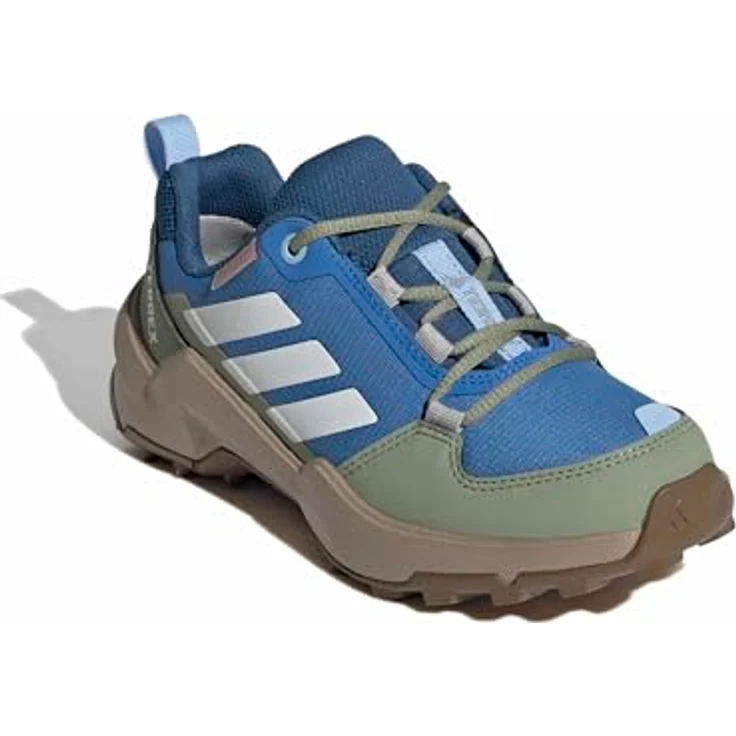 adidas Terrex AX4r, Wanderschuhe für Kinder, blau-weiß, wasserdicht, griffige Traxion Außensohle, dämpfende EVA-Zwischensohle – Bild 3