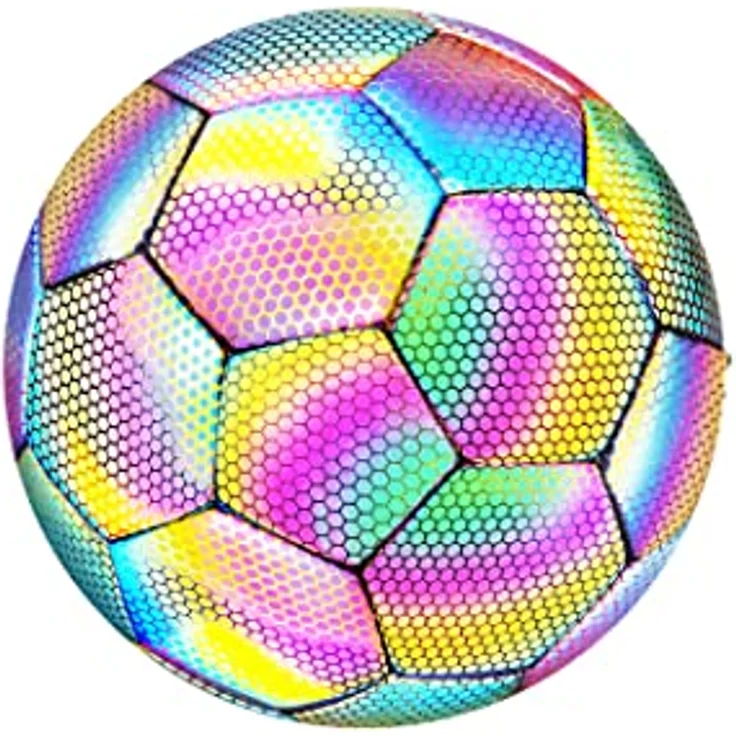 Magni Heimspiel Reflecty Ball, maschinengenähter Fußball mit 32 Paneelen, bunt und foto-reflektierend – Bild 2
