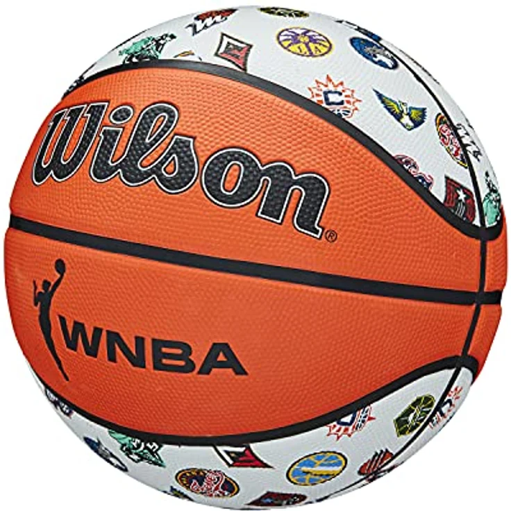 Wilson Basketball WNBA All Team, Outdoor, Gummi, Größe 6, Braun/Weiß, mit Grip und Luftrückhaltevermögen – Bild 2