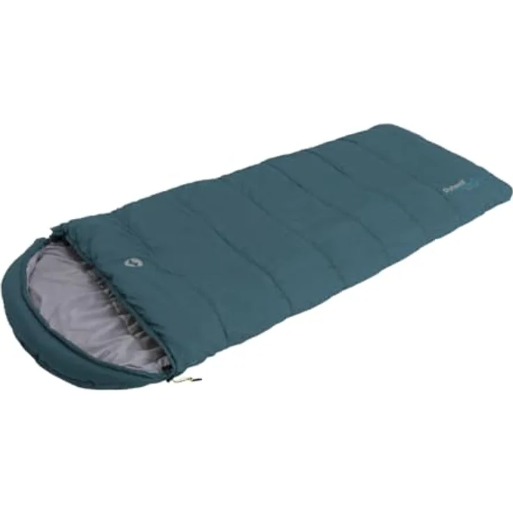 Outwell Campion Lux Teal, Schlafsack 225 cm, komfortabel bis 5 °C, für 3 Jahreszeiten, leicht und geräumig