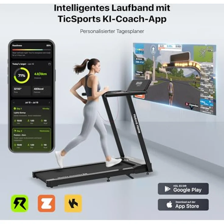 Mobvoi Home Laufband Ultra, 3-in-1 Gehpad mit 6% Steigung, 2,5 PS, Bluetooth, große Lauffläche, bis 12 km/h, max. 120 kg – Bild 5
