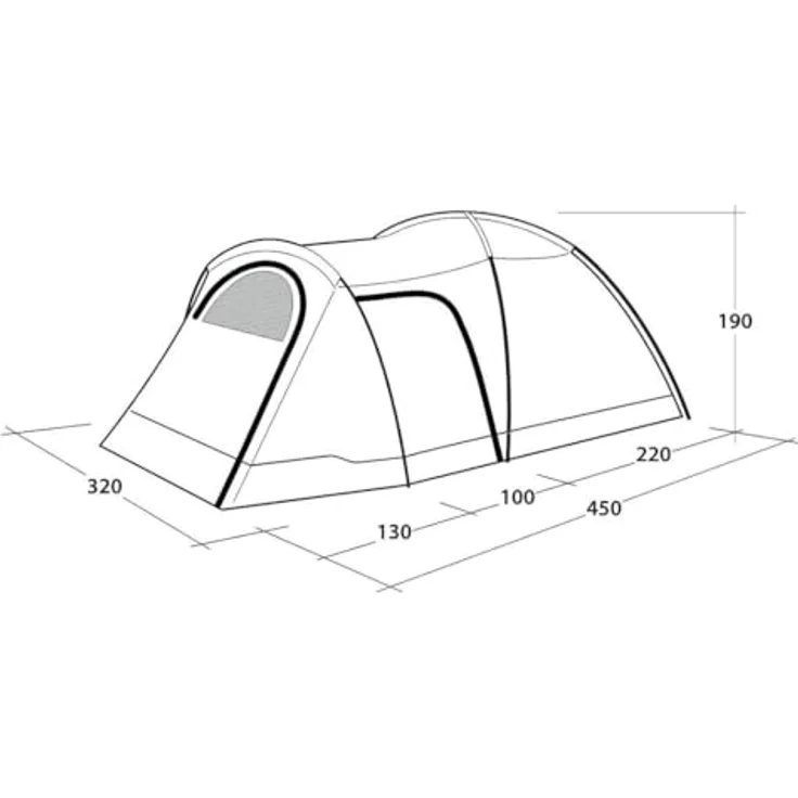 Outwell Kuppelzelt, geräumig für 5 Personen mit erweitertem Vorraum, 10.10 kg – Bild 6
