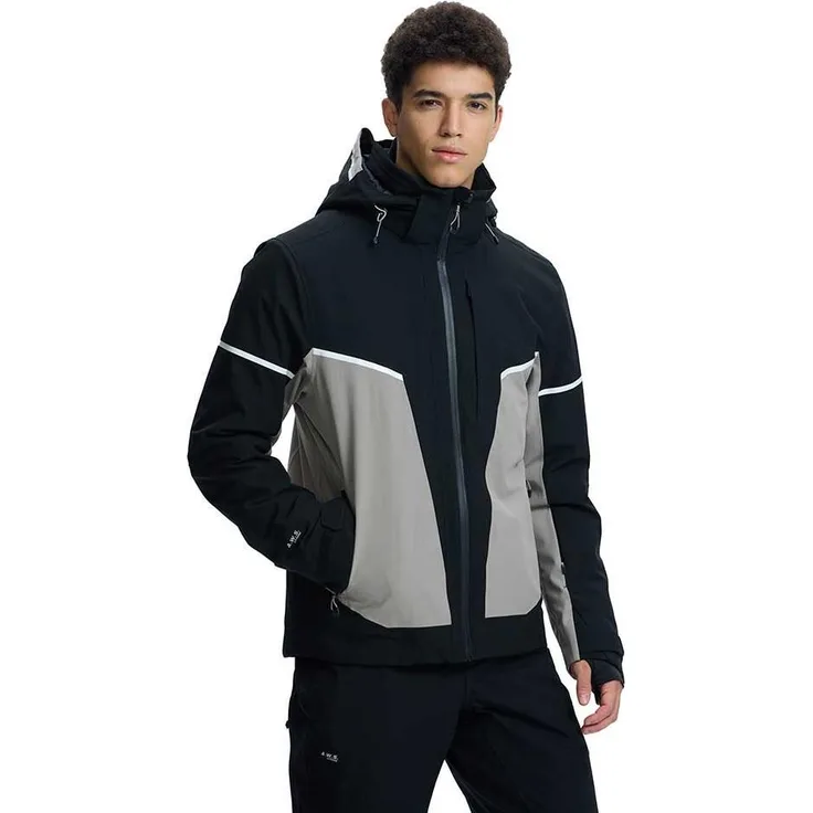Icepeak Fircrest I Skijacke, wasserdicht 15.000 mm, atmungsaktiv 10.000 g/m², Schwarz 54 für Herren