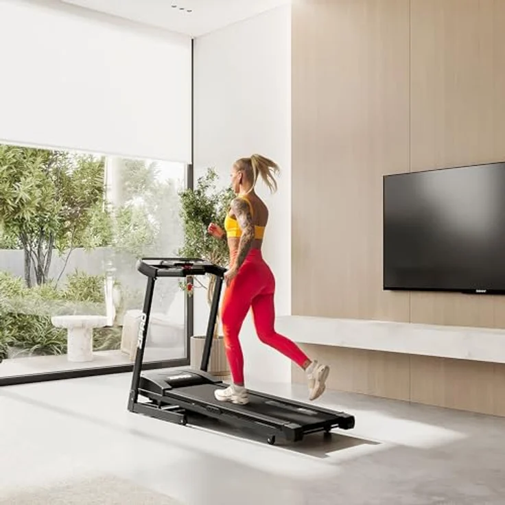 ZIPRO Pulse Laufband für Zuhause Klappbar Elektrisches Laufband mit Steigung, Geschwindigkeit 1-12 km/h, Max Benutzergewicht 130 kg, 15 Steigungsstufen, Dämpfungssystem, Kompakt, Platzsparend – Bild 5