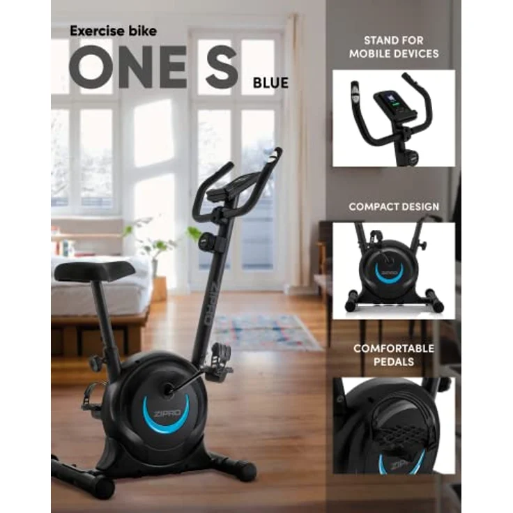 Zipro Heimtrainer Fahrrad One S, Ergometer Fitnessbikes, Magnetisches Fahrradtrainer, Ergometer Fahrrad bis 110kg, Indoor Bike, Trainingsfahrrad für zuhause, Fahrradergometer Batteriebetrieben – Bild 3