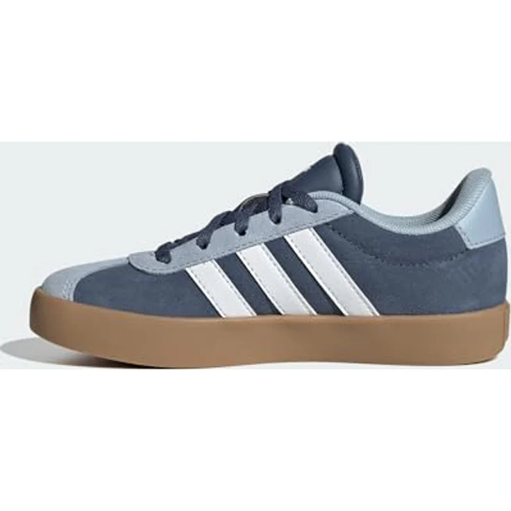 Adidas VL Court 3.0 Sneakers Kinder, Wildleder-Obermaterial, vulkanisierte Außensohle, bequeme Dämpfung, reguläre Passform – Bild 2
