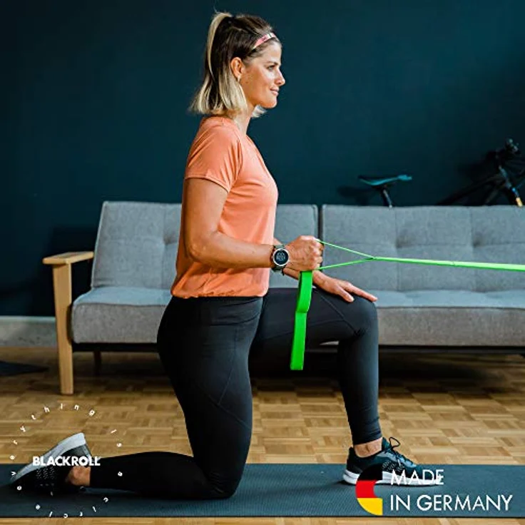 BLACKROLL® Multi Band (270 cm), Gymnastikband mit 2,6 kg Widerstandskraft aus hautfreundlichen Textilien, waschbar, Made in Germany, Grün – Bild 2