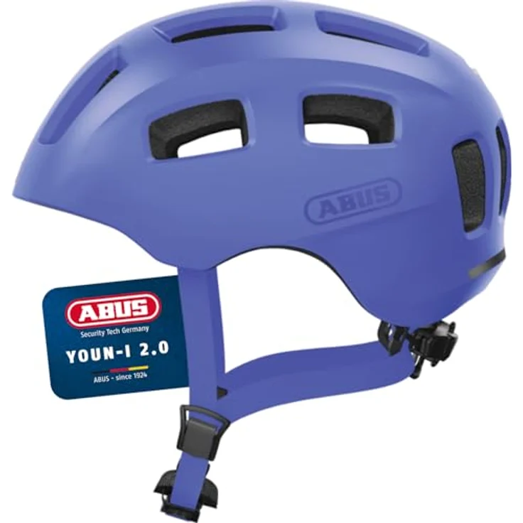 ABUS Youn-I 2.0 Fahrradhelm, mit Licht für Kinder und Jugendliche, mono blau, Größe S – Bild 1