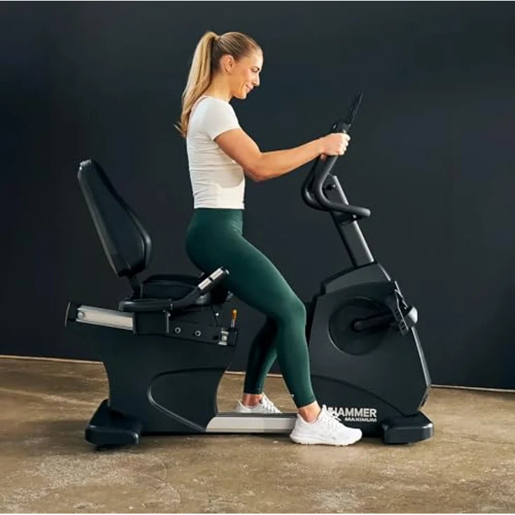 HAMMER Liegeergometer RB 8000 '25, elektrisch, mit TFT-Touchscreen, 17 Trainingsprogramme, 14 kg Schwungmasse, ergonomischer Sitz & Rückenlehne – Bild 8