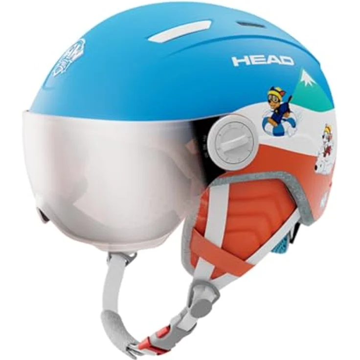 HEAD MOJO VISOR PAW Ski- und Snowboardhelm mit UV 400 Visor, Paw Patrol Design, Rot/Blau – Bild 3