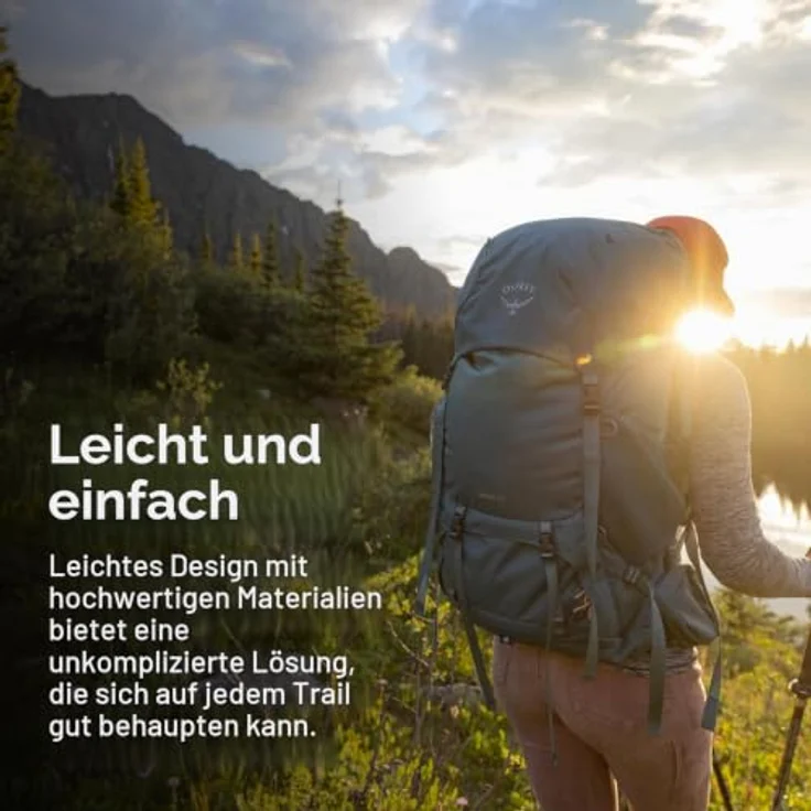 Osprey Renn Trekkingrucksack 70 cm, schwarz, 100% Polyester, 37 x 37 x 70 cm – Bild 3