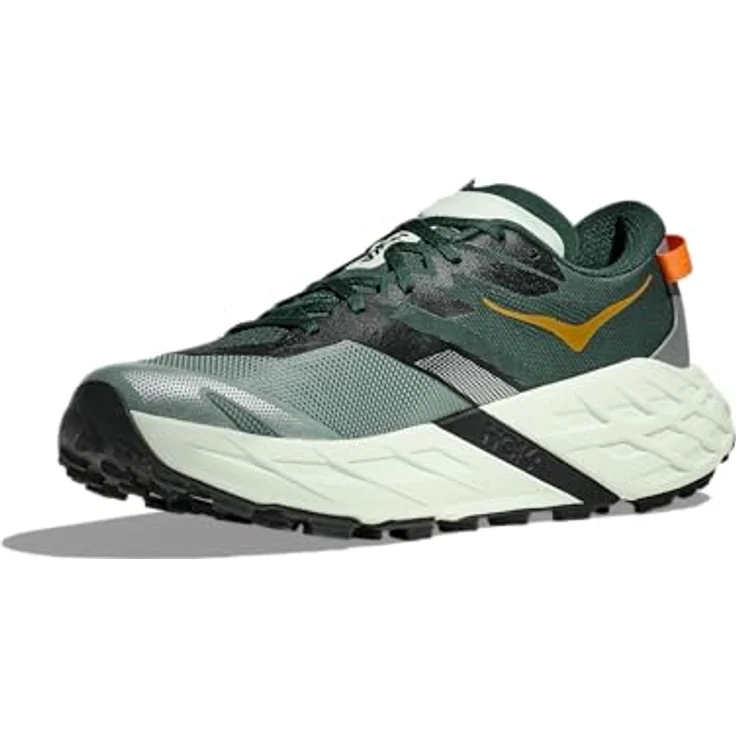 HOKA Speedgoat 7 Herren Trailrunning Schuhe, grün, EU 46 2/3, optimaler Grip, reaktive Dämpfung, Vibram®-Megagrip-Laufsohle, leichtes, atmungsaktives Obermaterial – Bild 7