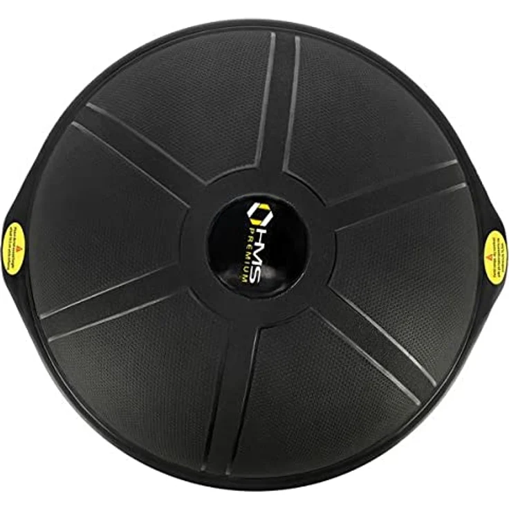 HMS Premium Gymnastikgerät Sport Gymnastikball Balancetrainer Gleichgewichtstrainer Balance Schwarz, PVC Schalenmaterial, ABS Basismaterial, Belastung bis 250 kg – Bild 4