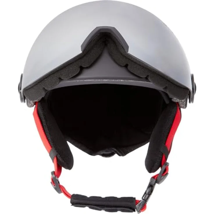 McKinley Kinder Pulse S2 Visor HS-017 Skihelm, Stabil mit nahtloser Schale und dauerhafter Belüftung, Schwarz/Rot, Größe M – Bild 3
