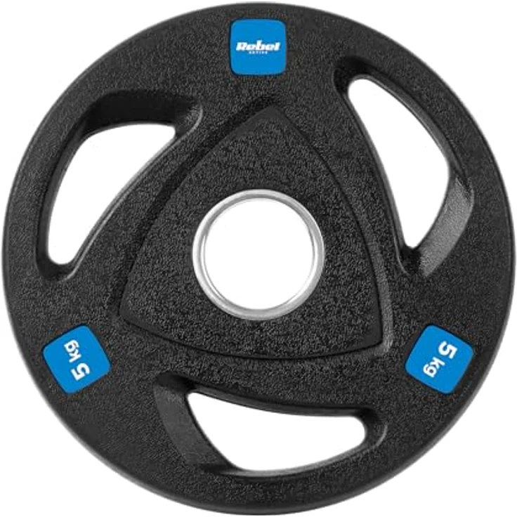 Rebel Olympisches Hantelset, Gusseisen 30 kg mit 8x1,25 kg, 4x2,5 kg, 2x5 kg, 51 mm Durchmesser, gummierte Oberfläche – Bild 8