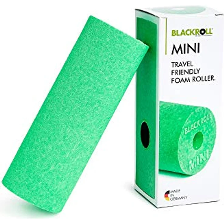 BLACKROLL® MINI Faszienrolle (15 x 5 cm), handliche Massagerolle für Selbstmassage, mittlere Härte, Made in Germany, Grün – Bild 1