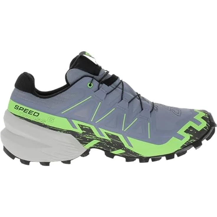 Salomon Speedcross 44 2/3, Laufschuhe mit robustem Mesh-Obermaterial und Schnellschnürung, hellgrau – Bild 5